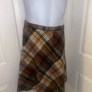 Plaid A-Line Skirt
